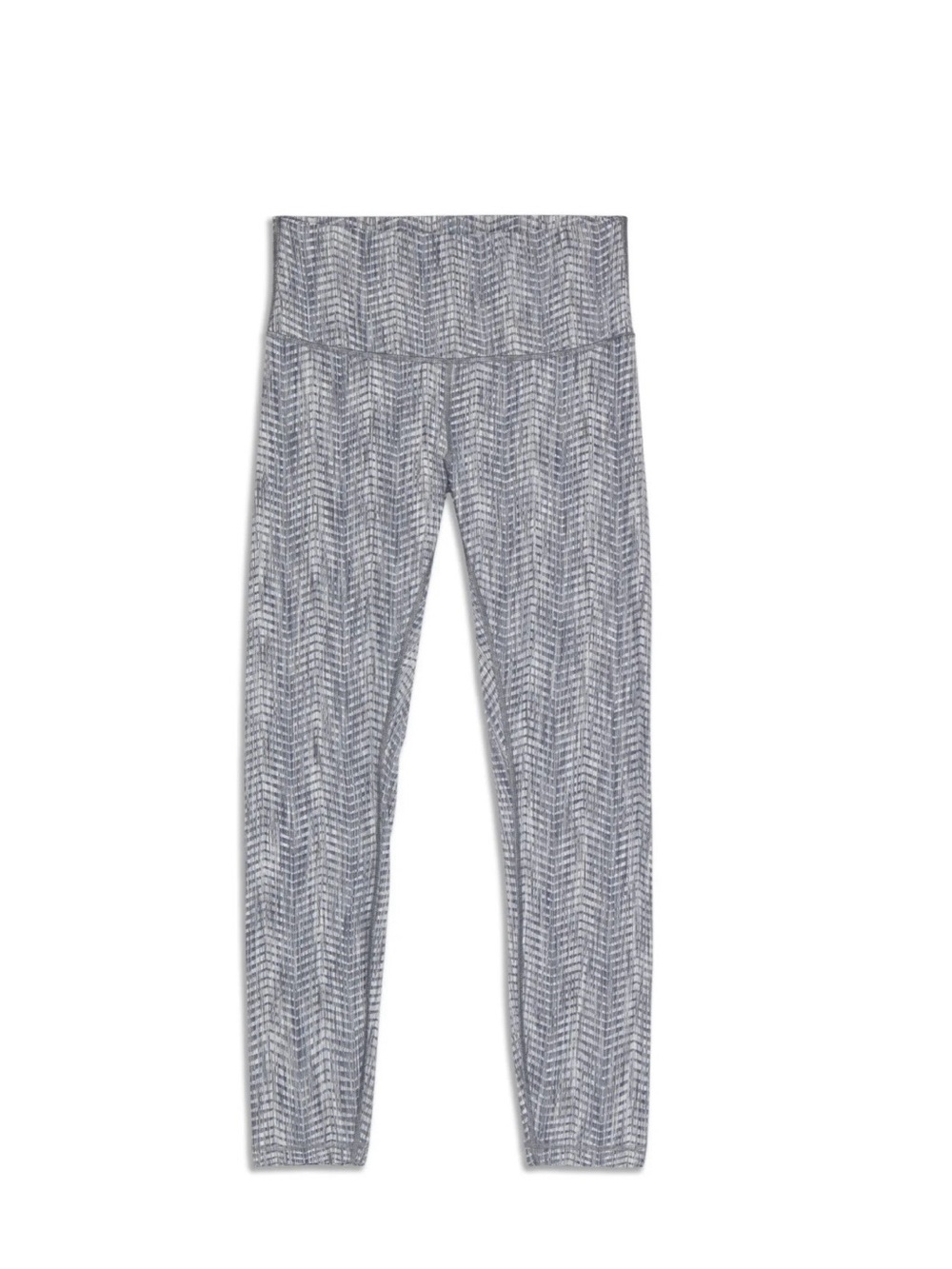 Lululemon High-Waist Printed Leggings in Gray and White